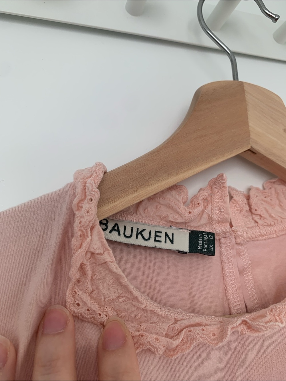 Light Pink Ruffle Neck Long Sleeve Top - Picture 2 of 5